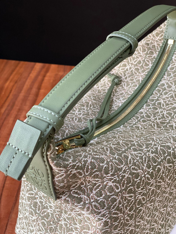 LOEWE Cubi bag in Anagram jacquard and calfskin