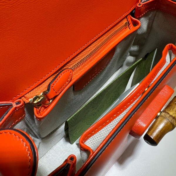 G*u*i small top handle bag with bamboo