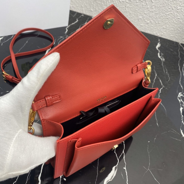 Pra*a saffiano leather mini-bag