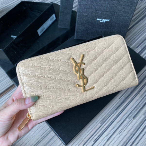 YSL MONOGRAM ZIPPY WALLET