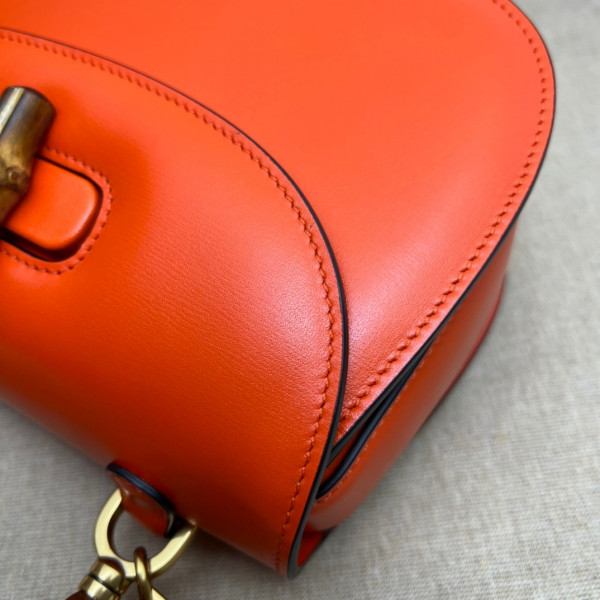 G*u*i small top handle bag with bamboo