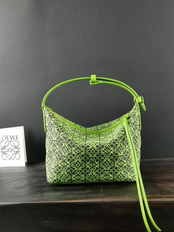 LOEWE small Cubi bag in Anagram jacquard and calfskin