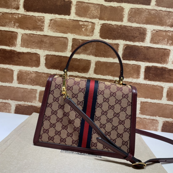 G*u*i ophidia small top handle bag with web