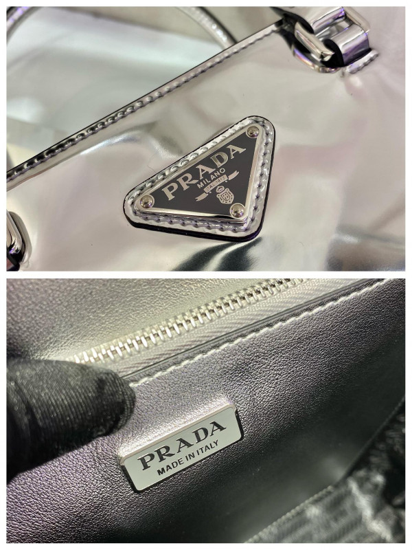 Pra*a large brushed leather tote