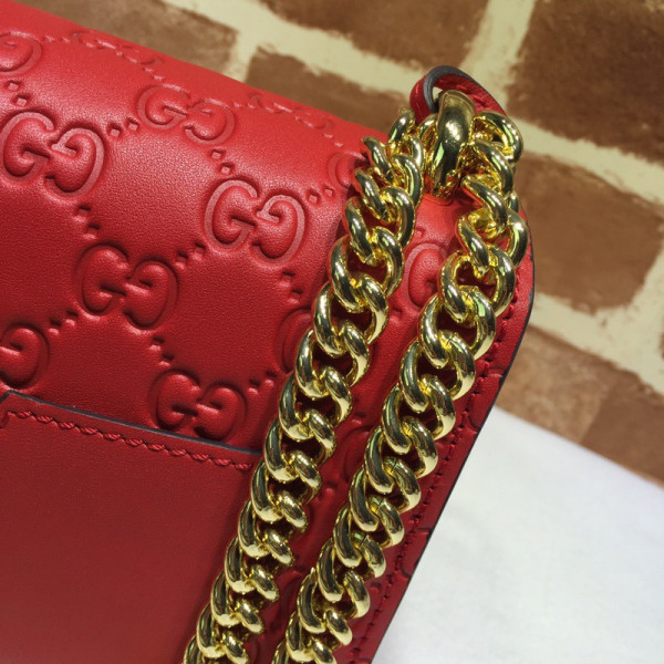 G*u*i padlock small G*u*i signature shoulder bag