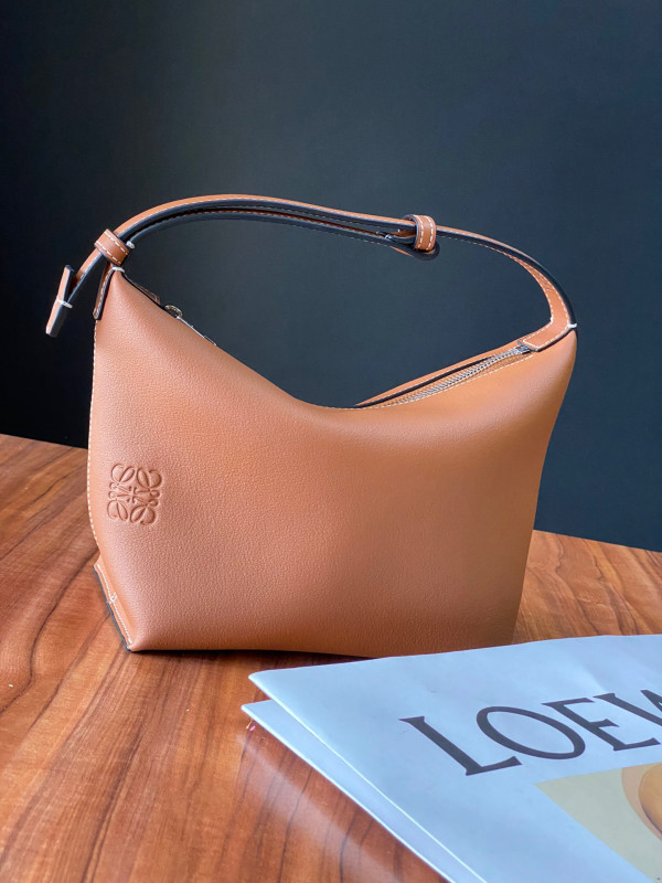 LOEWE small Cubi bag in Anagram jacquard and calfskin