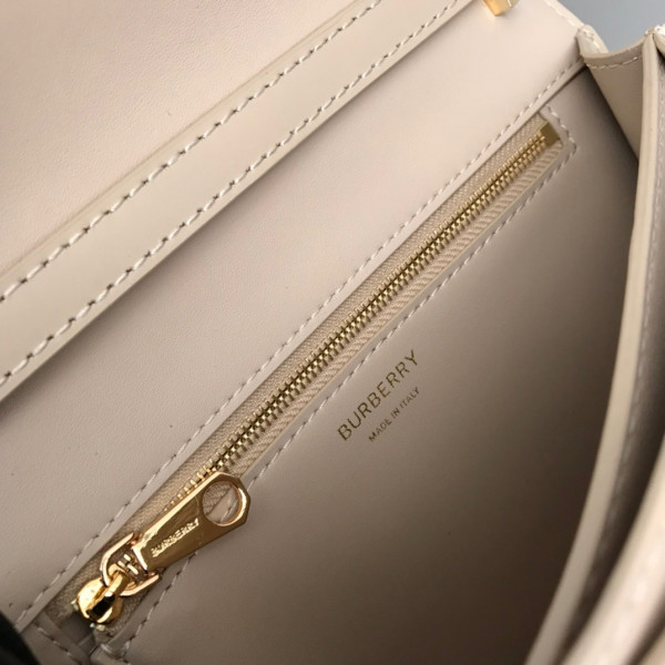 B**rry medium check canvas and leather tb bag