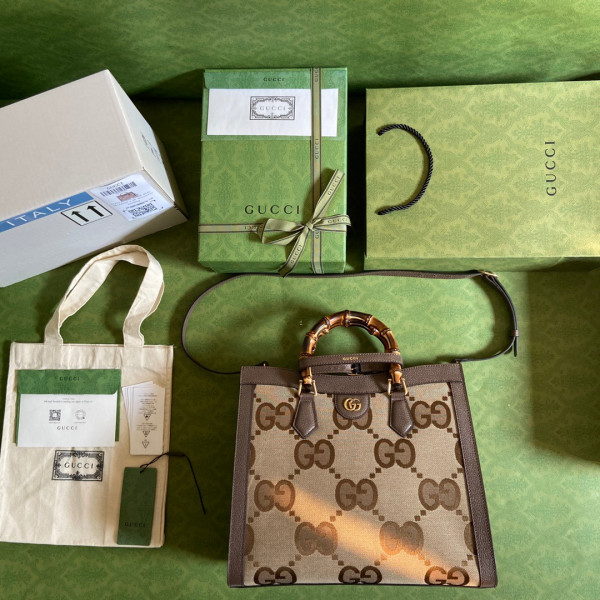 G*u*i diana medium tote bag with jumbo gg