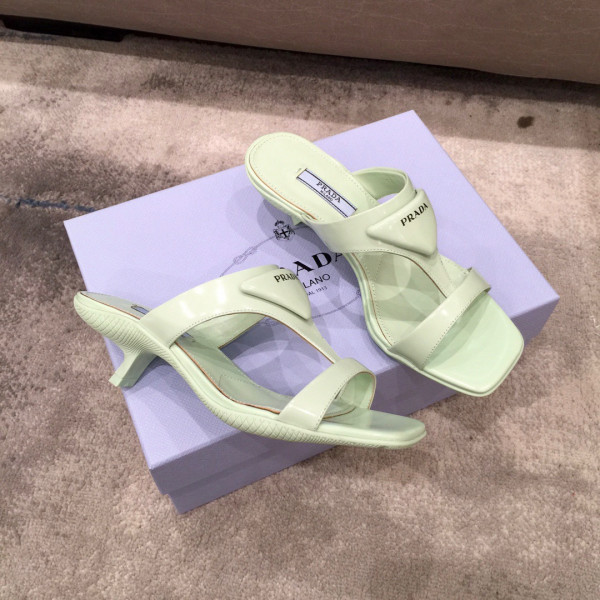 Pra*a brushed leather high-heeled thong sandals