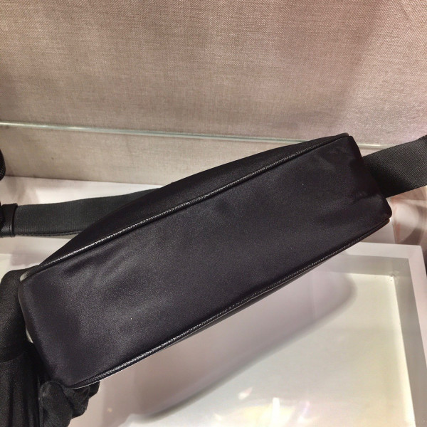 Pra*a re-nylon and saffiano leather shoulder bag