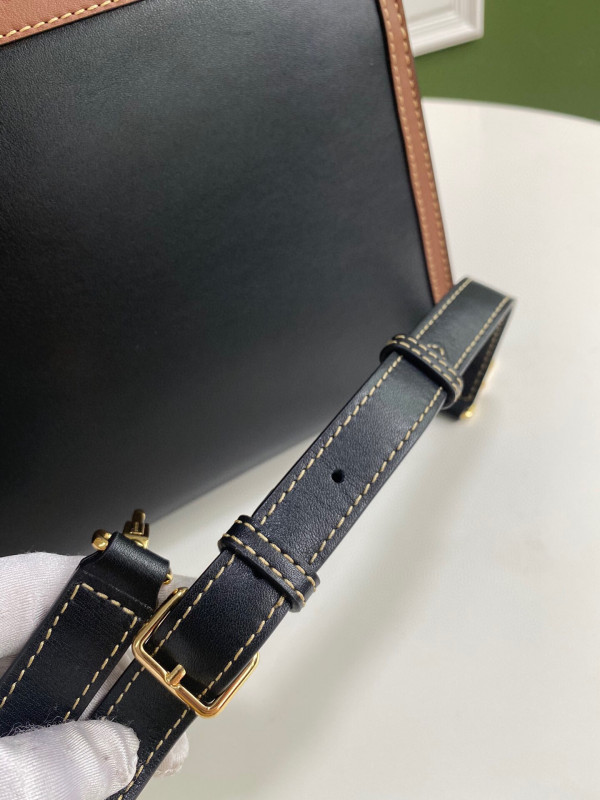 B**rry small vintage check two-handle title bag