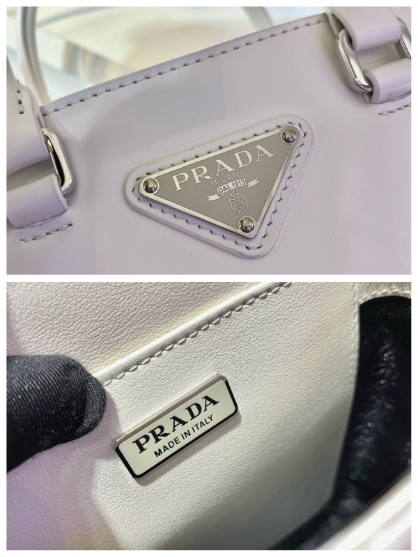 Pra*a small brushed leather tote