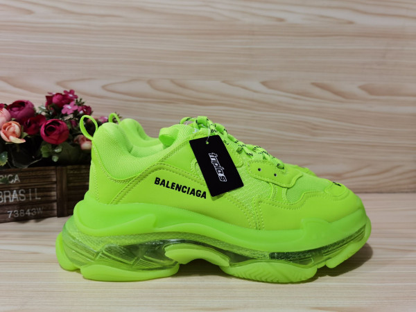 Ba*len*cia*ga triple s trainers clear sole fllo yellow 541624 w09o1 9002