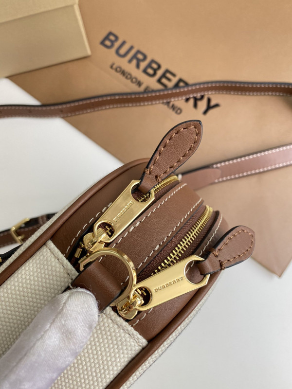 B**rry logo graphic canvas and leather l**ise bag