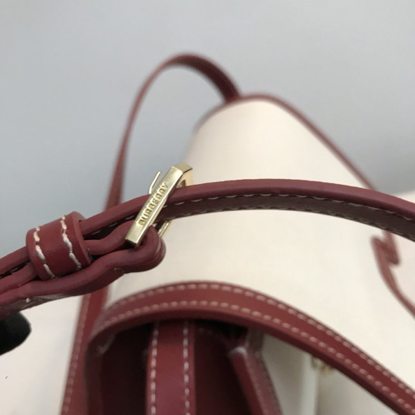B**rry two-tone canvas and leather tb bag