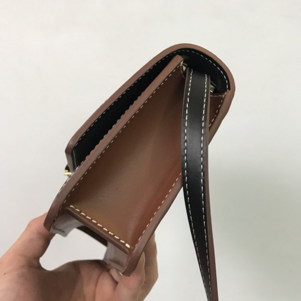 B**rry two-tone canvas and leather tb bag