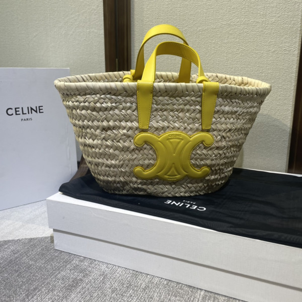 Ce**e triomphe Ce**e classic panier in palm leaves and calfskin