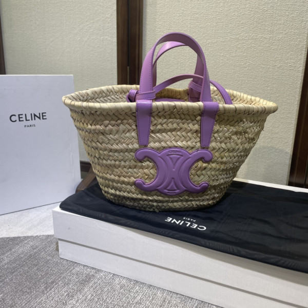 Ce**e triomphe Ce**e classic panier in palm leaves and calfskin