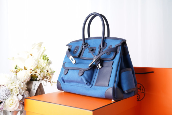 H**mes cargo birkin bag canvas and swift 35