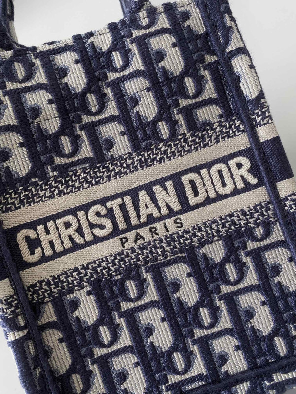 mini D*or book tote phone bag