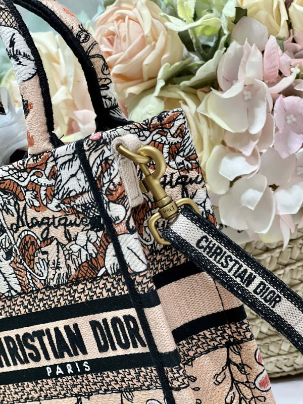 mini D*or book tote phone bag