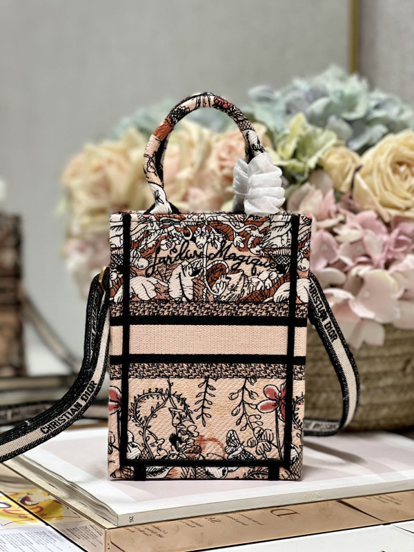 mini D*or book tote phone bag
