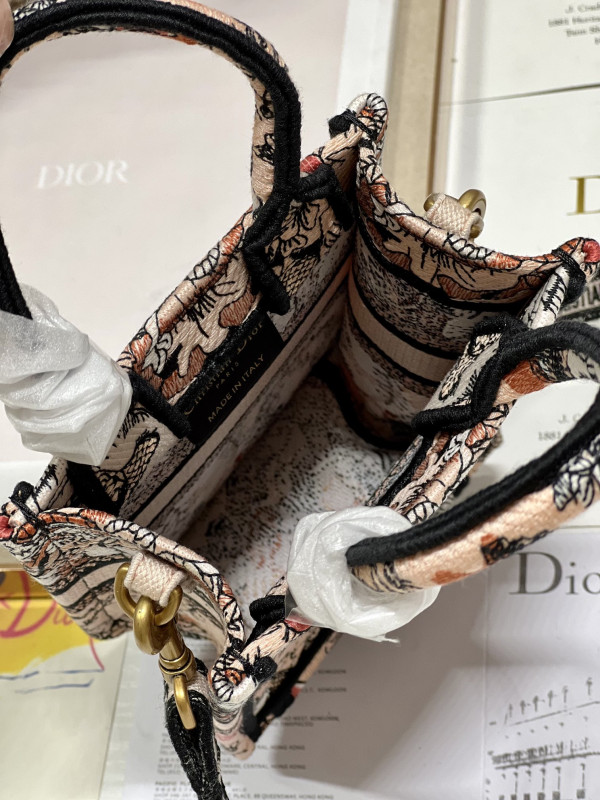 mini D*or book tote phone bag