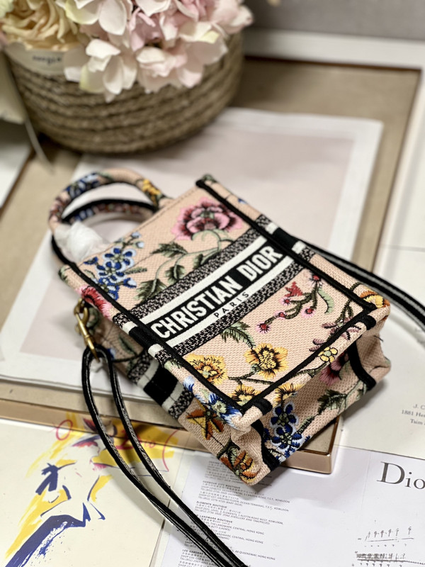 mini D*or book tote phone bag