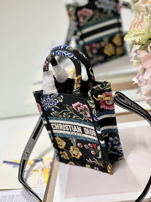 mini D*or book tote phone bag