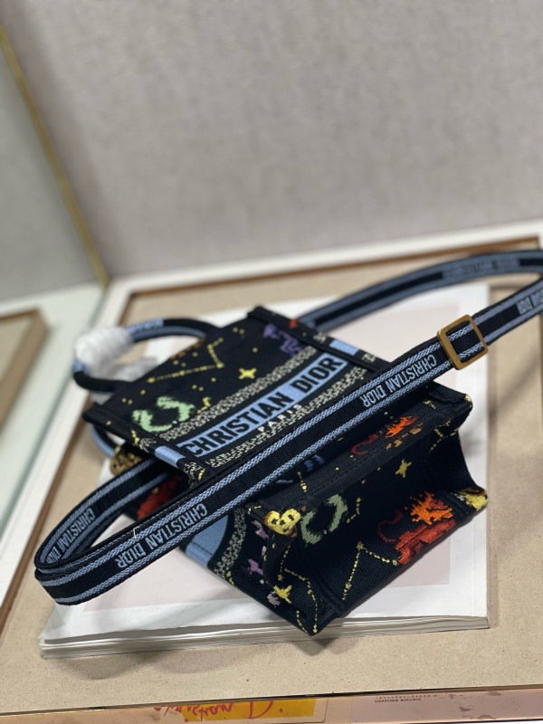 mini D*or book tote phone bag