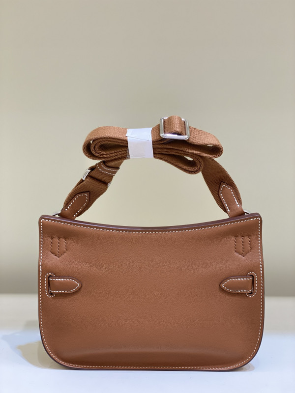 H**mes jypsiere mini bag in swift leather gris meyer
