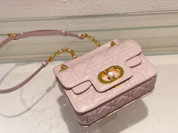 mini D*or jolie top handle bag-19 x 12 x 6 cm