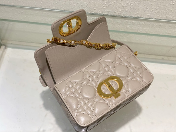 mini D*or jolie top handle bag-19 x 12 x 6 cm