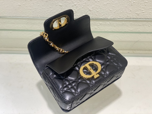 mini D*or jolie top handle bag-19 x 12 x 6 cm