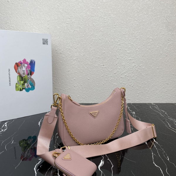 Pra*a re-edition 2005 saffiano bag-22*18*6.5cm