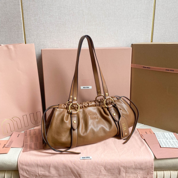 MIUMIU Joie nappa leather bag-44 X 16 X10.5cm