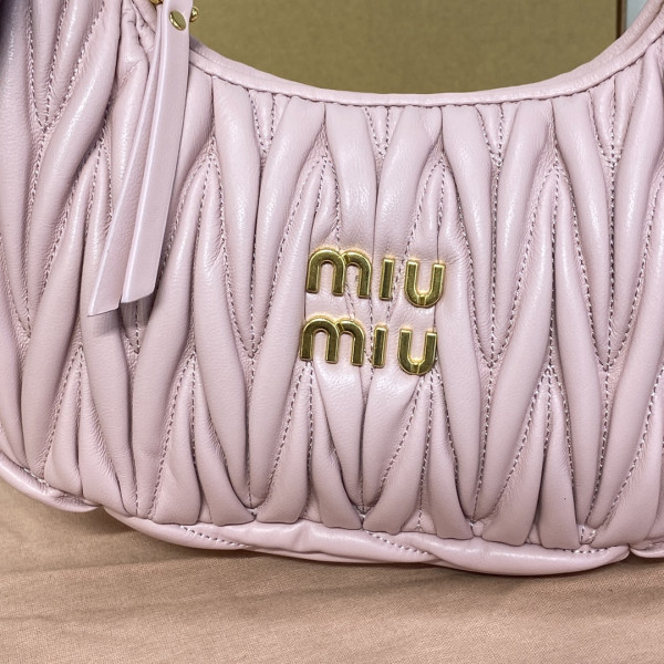 MIUMIU Wander matelassé nappa leather hobo bag