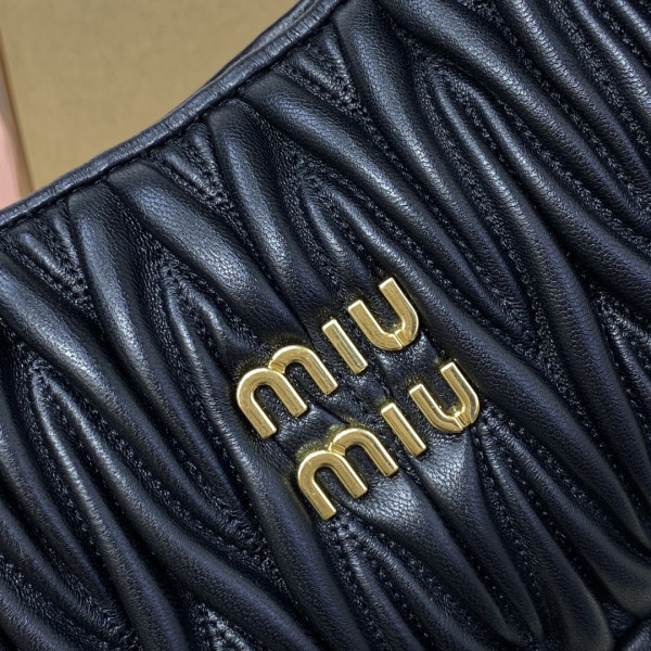 MIUMIU Wander matelassé nappa leather hobo bag
